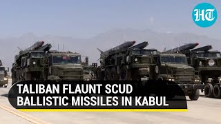 Taliban display Sovietera Scud ballistic missiles at Kabul military parade to celebrate US exit [upl. by Hartwell542]