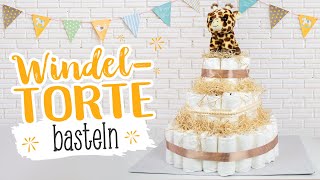 Babygeschenk DIY Windeltorte basteln  einfache Anleitung Grundtorte selber machen 👶🌟 Teil 13 [upl. by Aylsworth489]