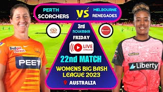 🔴 WBBL 2023 Live Perth Scorchers Women vs Melbourne Renegades Women  PRSW vs MLRW Match Today [upl. by Inej]