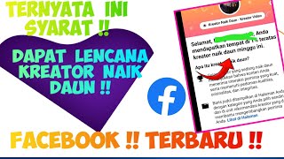 Ternyata ini Syarat Mendapatkan Lencana Kreator Naik Daun Di FB ini Penjelasannya [upl. by Adnirol]