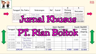 Jurnal Khusus Perusahaan Dagang  PT RIAN BOLTOK [upl. by Enairda]