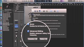 Logic Pro X  Video Tutorial 01A  How to Turn on Advanced Tools ADDENDUM [upl. by Claudia933]