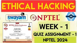 Ethical Hacking Week 1 Solution Answers 2024 July  NPTEL  Ethical Hacking Week 1 Answers [upl. by Toomay]