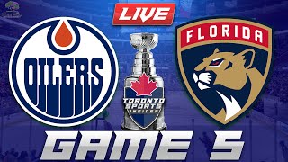 Edmonton Oilers vs Florida Panthers Game 5 LIVE Stream Game Audio  NHL Stanley Cup Finals Hangout [upl. by Nesyaj19]