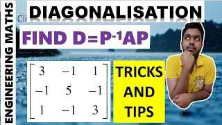 DIAGONALISATION OF 3x3STEP WISE EXPLANATIONTRICKS AND TIPSMATHSPEDIA [upl. by Kania]