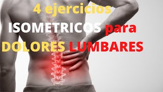 Ejercicios isométricos para HERNIA DISCAL LUMBAR [upl. by Thurlow]