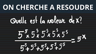 SAVOIR BIEN MANIPULER LES PUISSANCE POUR TROUVER LA VALEUR DE LINCONNU [upl. by Aseena]