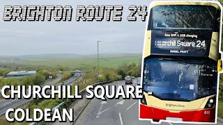 Brighton Bus Route 24 Churchill Square  Coldean [upl. by Paxon]