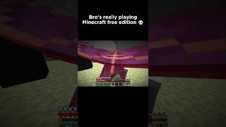 Minecraft free edition 💀 [upl. by Reldnahc]