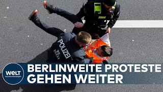 KLIMAPROTEST GEHT WEITER Letzte Generation will Berlin weiter lahm legen [upl. by Ahsatniuq]