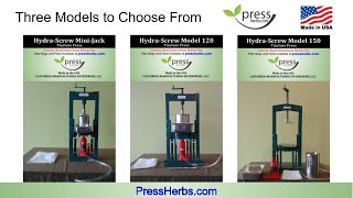 Herbal Tincture Presses from PRESS HERBS  3 hydraulic herbal presses [upl. by Wright]