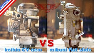 CV Carburetor VS Mikuni flat slide explained  ep34  Roma Custom Bike [upl. by Ettenaej]