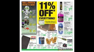 Menards 11 OFF Everything Flyer Ad MailIn After Rebate Deals Sale 0908202209182022Week 30 [upl. by Nason]