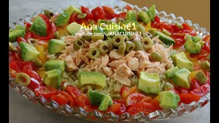 Salade fraîcheur de riz au saumon et avocat recette facile et délicieuse [upl. by Orvas403]