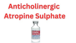 atropine sulphate pharmaceutical chemistry anticholinergics emergency medication in ICU [upl. by Asus]