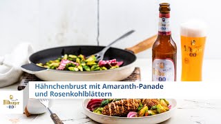 Hähnchenbrust mit AmaranthPanade und Rosenkohlblättern [upl. by James]