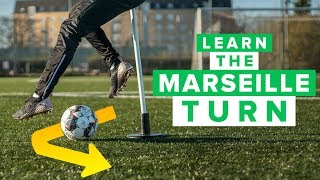 HOW TO LEARN THE MARSEILLE TURN  The Zidane Roulette football skill [upl. by Enyrehtak]