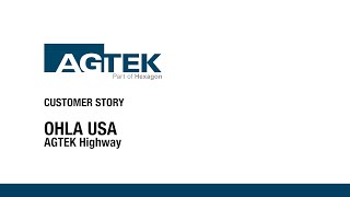 OHLA USA working with AGTEK Highway [upl. by Eddina]