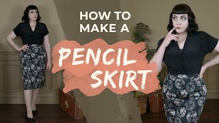 How To Make A Pencil Skirt  How I Sew Simple Skirts [upl. by Ntsud676]