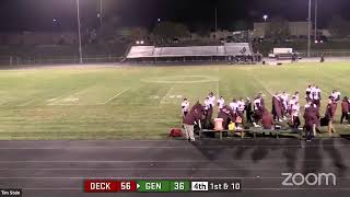 Genesee Varsity Football vs Deckerville [upl. by Mandelbaum]