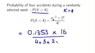 Poisson Distribution Worked Example [upl. by Eceinhoj]