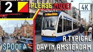 Cabinerit Tram 2 Amsterdam  Oudenaardeplantsoen  Centraal Station Tram Drivers POV [upl. by Falda]