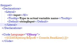 Creating Custom Code Snippets  Visual Studio [upl. by Afaw]