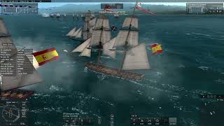 Shallow water Port Battle at Barcos 24 vs 15 Naval Action [upl. by Marius]