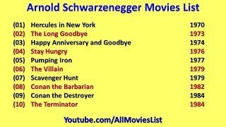 Arnold Schwarzenegger Movies List [upl. by Lula]