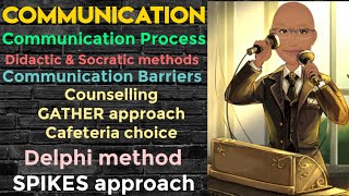 Communication  Barrier  SPIKES approach  Delphi method  PSM lecture  Community Medicine lecture [upl. by Colyer]