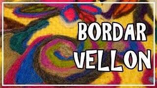 Tutorial Bordar Vellon Paso a Paso Dibujar Fieltro agujado LANATERAPIA Nadelfilzen Needle Felt [upl. by Riva927]