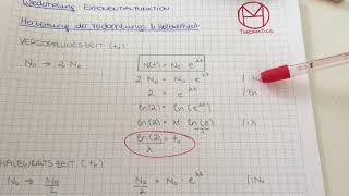 Kapitel 6 Verdopplungszeit Halbwertszeit Herleitung [upl. by Sorcim]