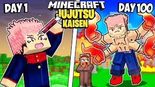 I Survived 100 Days as JUJUTSU KAISEN in Minecraft [upl. by Itaws]