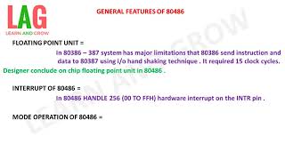 General Features Of 80486 हिन्दी [upl. by Franciscka]