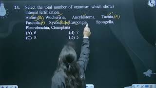 Select the total number of organism which shows internal fertilization Ascaris Wuchereria Anc [upl. by Limay281]