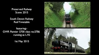 South Devon Railway Red Timetable featuring 5786 as L 92 010515 [upl. by Alehcim842]