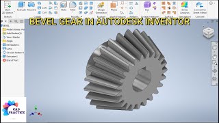 Bevel Gear Design Calculations in Autodesk Inventor  Gear Design in Inventor 3d Cad  Inventor 3d [upl. by Yttak]