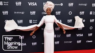 TIFF 2024 Canadian star Olunike Adeliyi turns heads with stunning red carpet look [upl. by Aileek]