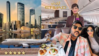 Flying Luxurious Etihad Airways  Dubai to Kolkata World’s Best Airline Unlimited food amp Beverages [upl. by Etnoj]