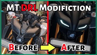 Yamaha MT 15 Headlight Modification  MT 15 crazy modifications  HJG fog light install  asvlogsdnk [upl. by Milt]