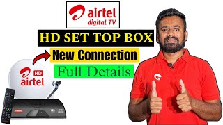 Airtel DTH HD Set Top Box New Connection Full Details  Price InstallationChannels Full Details [upl. by Ehav]