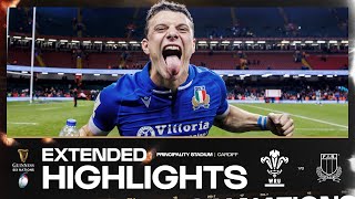 WHAT A WIN 🔥  EXTENDED HIGHLIGHTS  WALES V ITALY  2024 GUINNESS MENS SIX NATIONS RUGBY [upl. by Kery429]