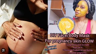 BEST DIY FACE AND BODY MASK FOR BEFORE amp AFTER PREGNANCY SKIN GLOW diy howto pregnancy skincare [upl. by Arbua]