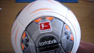 20132014 bundesliga adidas torfabrik official match ball unboxing [upl. by Adiuqram153]