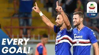 The outrageous back heel volley goal of Quagliarella  EVERY Goal  Round 3  Serie A [upl. by Marigold]