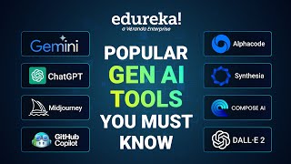 Top 15 Popular Gen AI Tools You Must Know  Best Generative AI Tools To Boost Productivity  Edureka [upl. by Cuthbertson842]