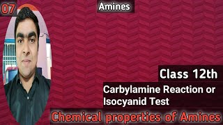 Carbylamine Reaction Class 12th Organic Chemistry [upl. by Akinoj537]