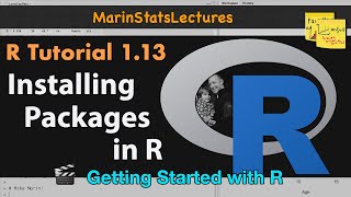 How to Install Packages in R  R Tutorial 113  MarinStatsLectures [upl. by Rafiq717]