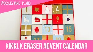 kikkiK Eraser Advent Day 8 and bonus Happy Mail [upl. by Dewhirst]