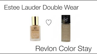 Estee Lauder Double Wear VS Revlon Colorstay WEAR amp COMPARE [upl. by Eastlake]